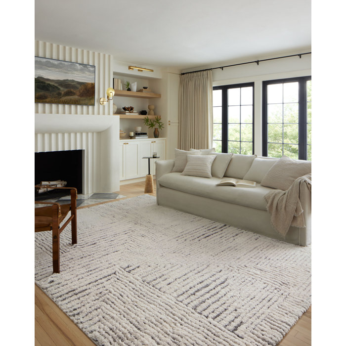 Foundstone™ Halifax Performance Ivory/Gray Rug Wayfair
